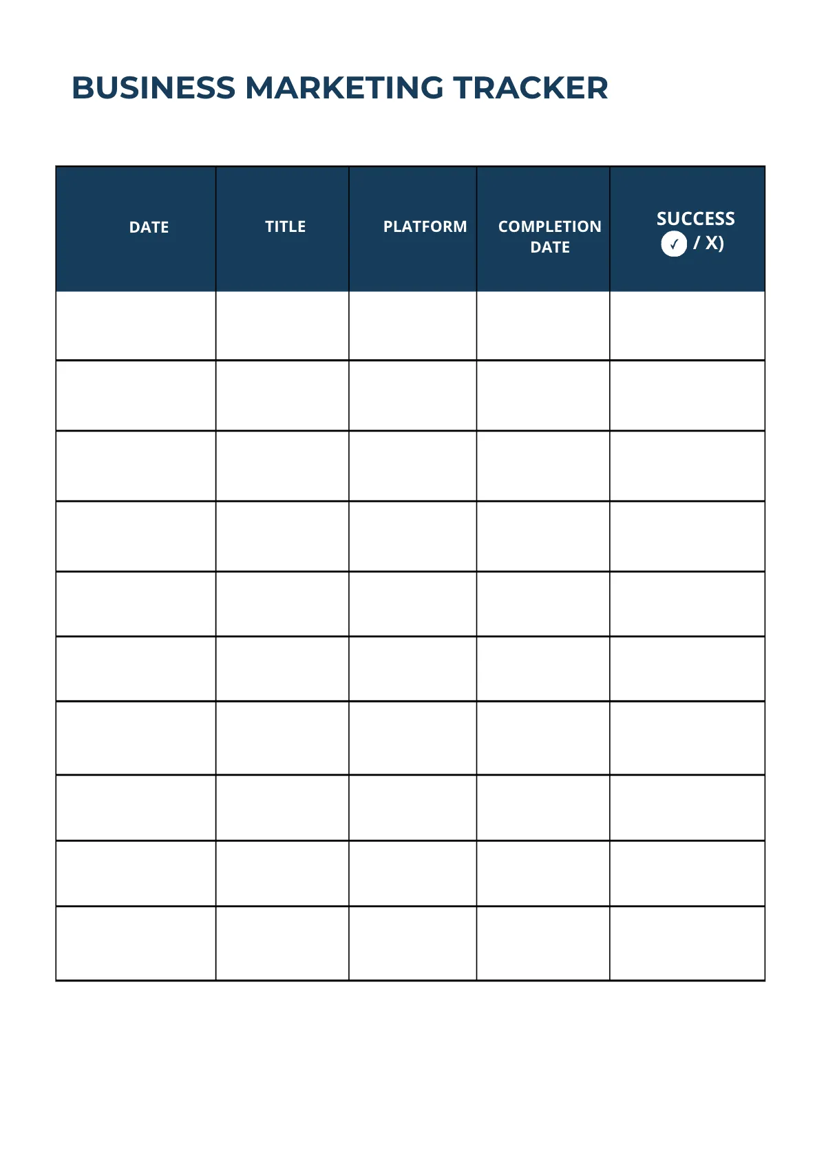Free Simple Marketing Planner Template to Edit Online