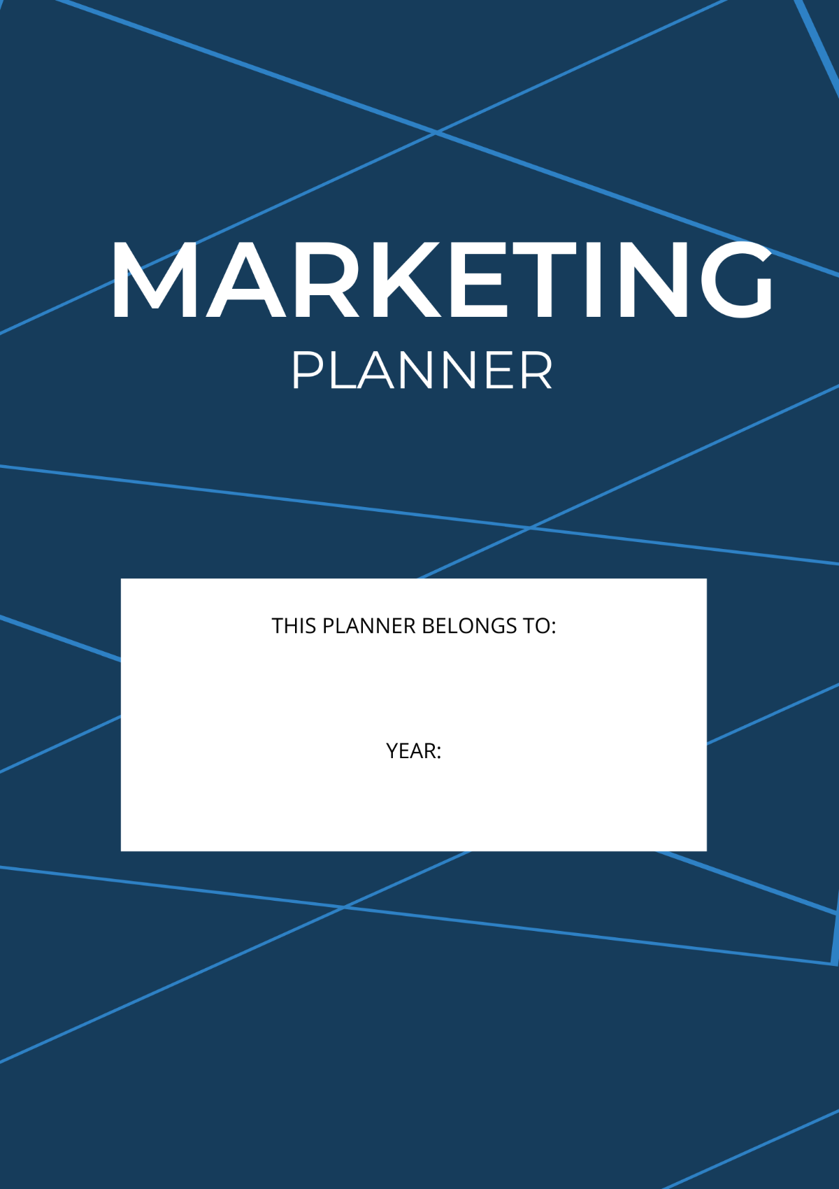 Free Simple Marketing Planner Template