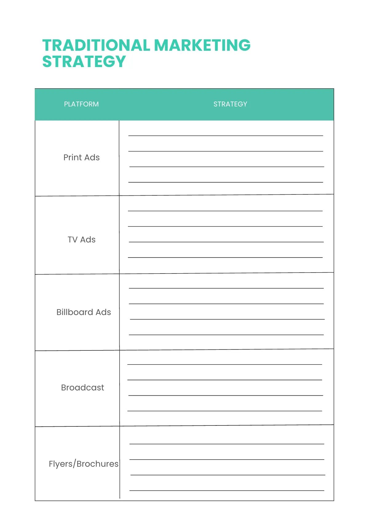 Free Editable Marketing Planner Template to Edit Online