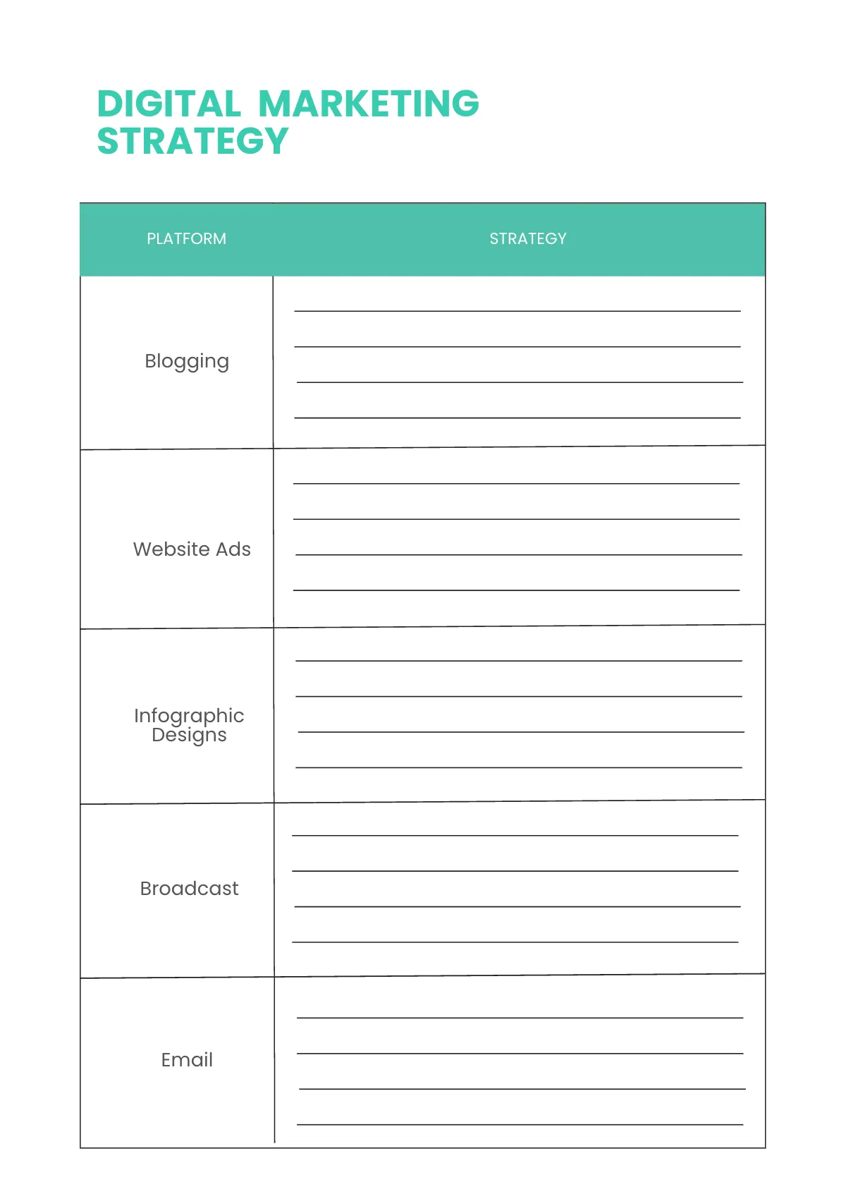 Free Editable Marketing Planner Template to Edit Online