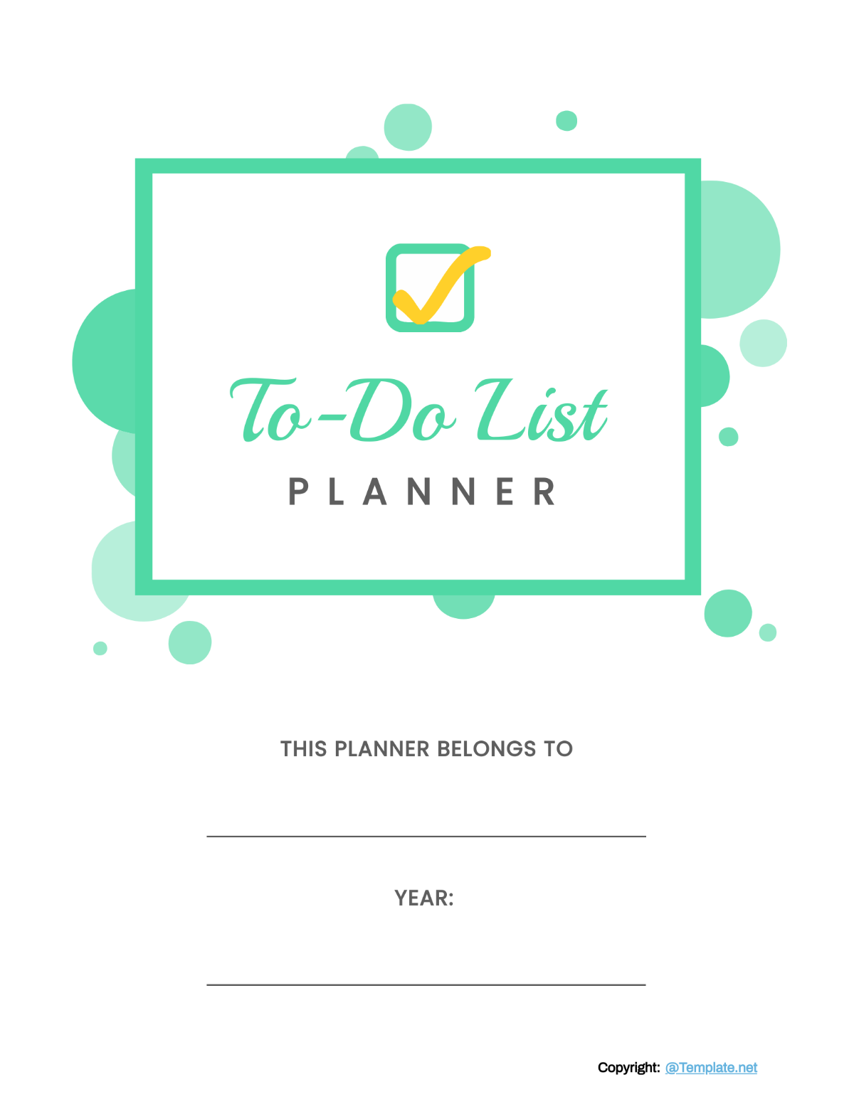 Editable To Do List Planner