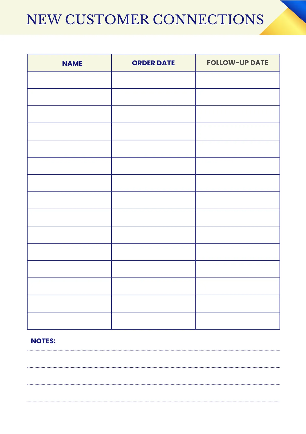 Free Simple Sales Planner Template to Edit Online