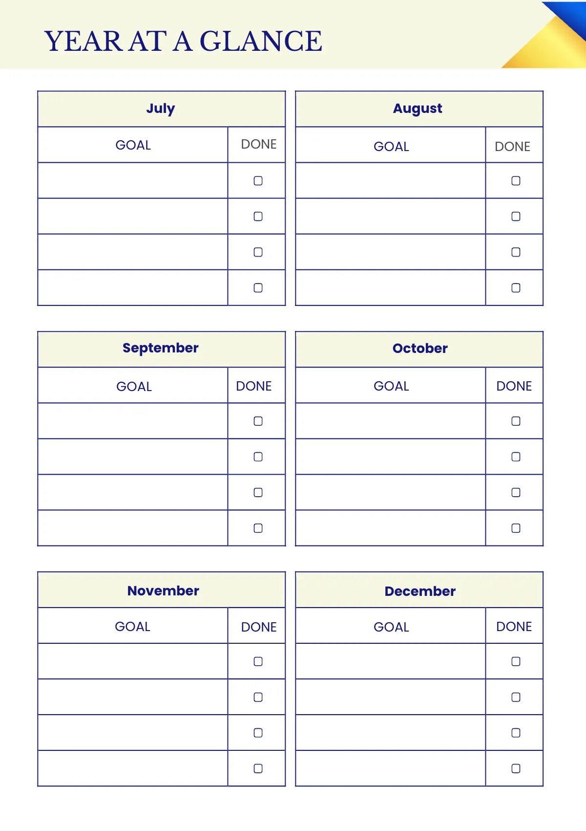 Free Simple Sales Planner Template to Edit Online