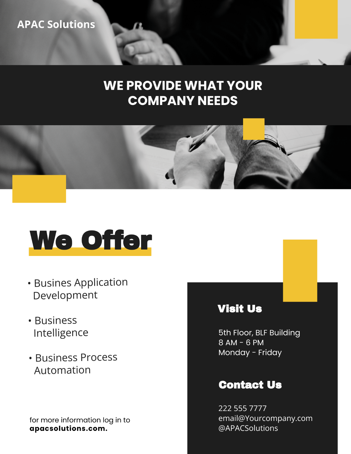 Business Solutions Consultant Flyer Template - Edit Online & Download