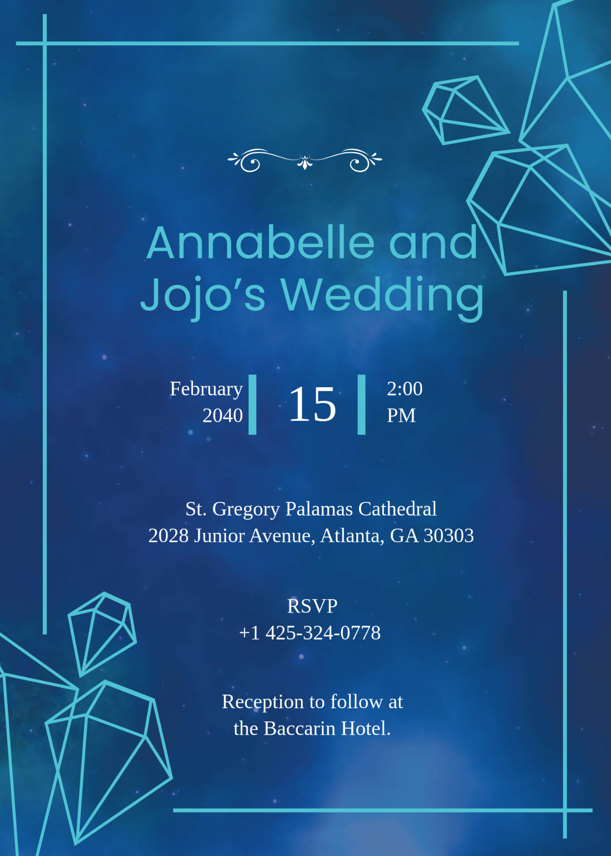 Gem Wedding Invitation Template