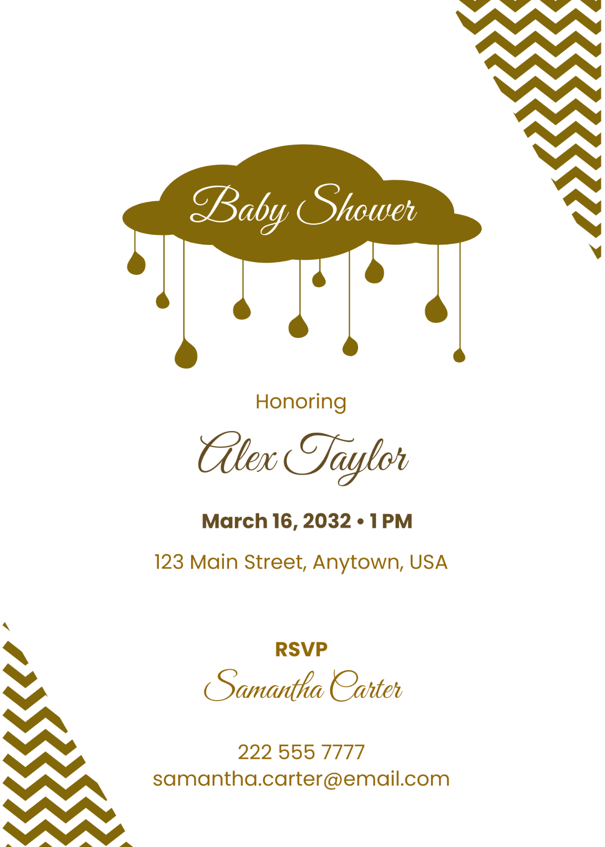 Gender Neutral Baby Shower Invitation Template - Edit Online & Download