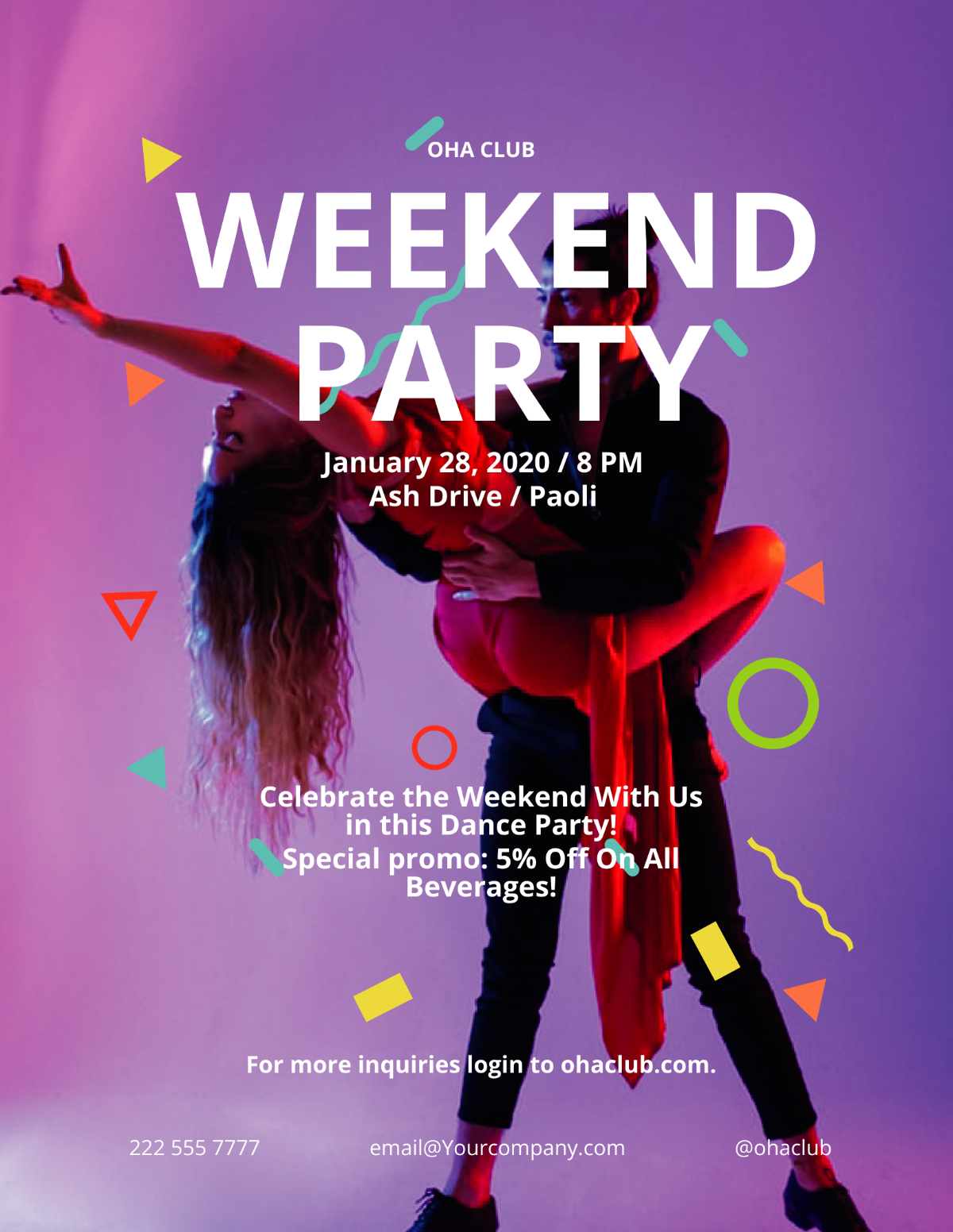 Free Club Flyer Templates Editable And Printable