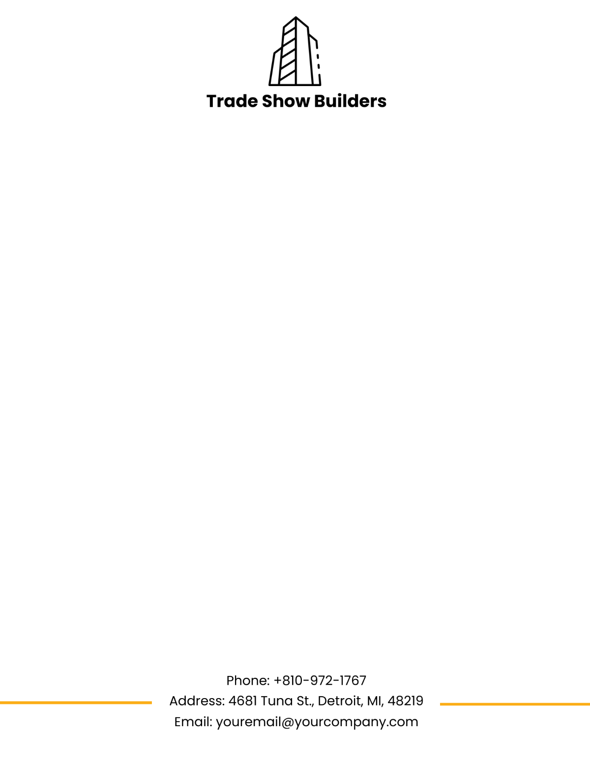 Builder's Trade Show Letterhead