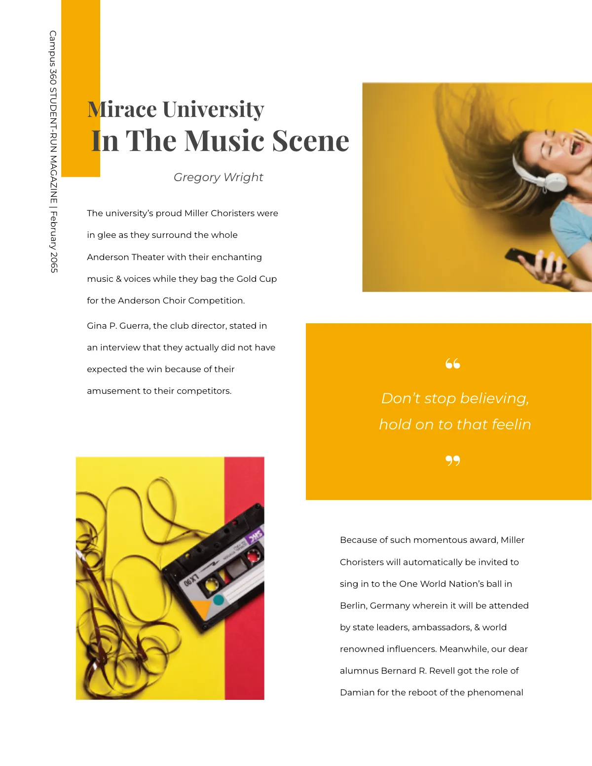 Free Student News Magazine Template to Edit Online