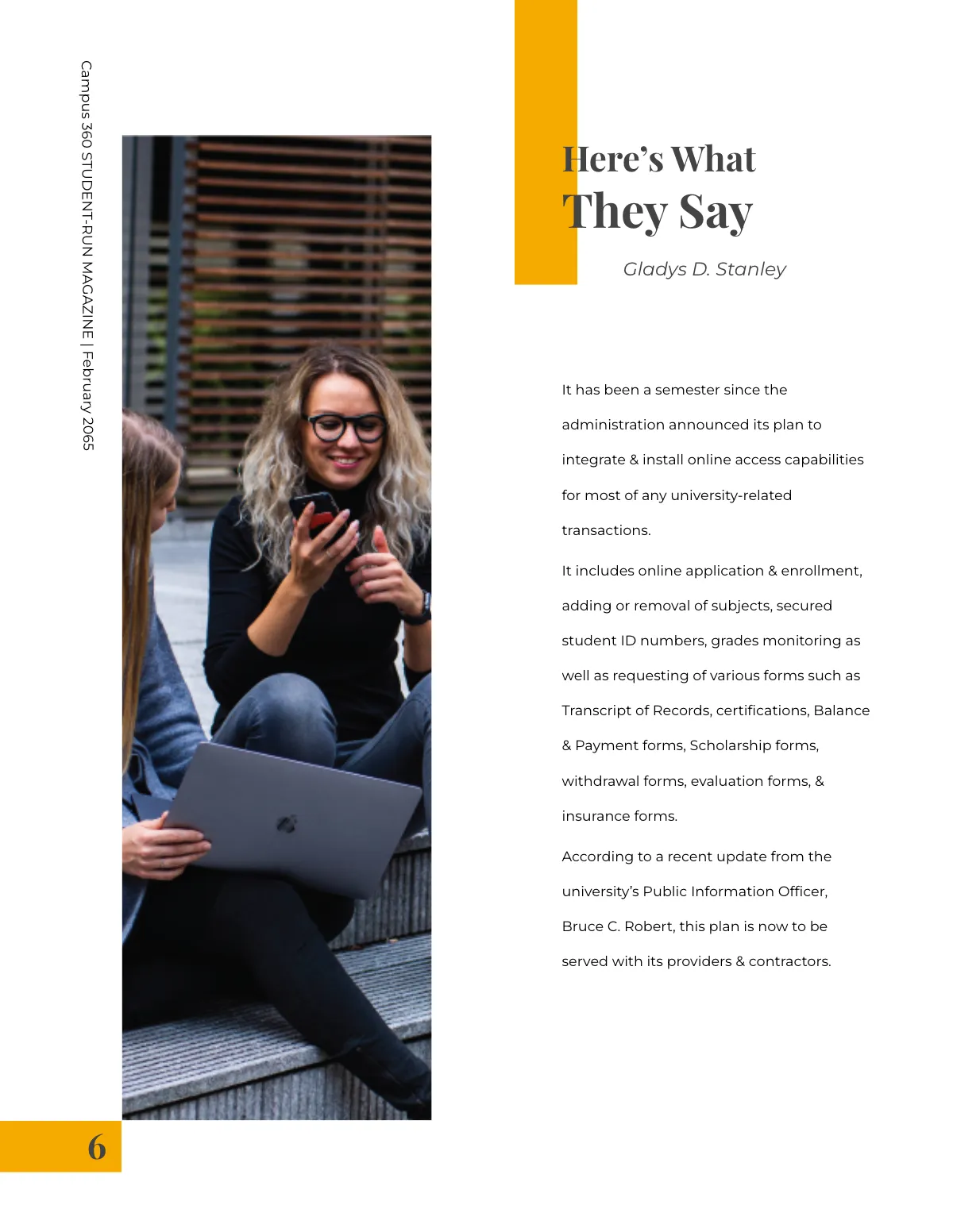 Free Student News Magazine Template to Edit Online