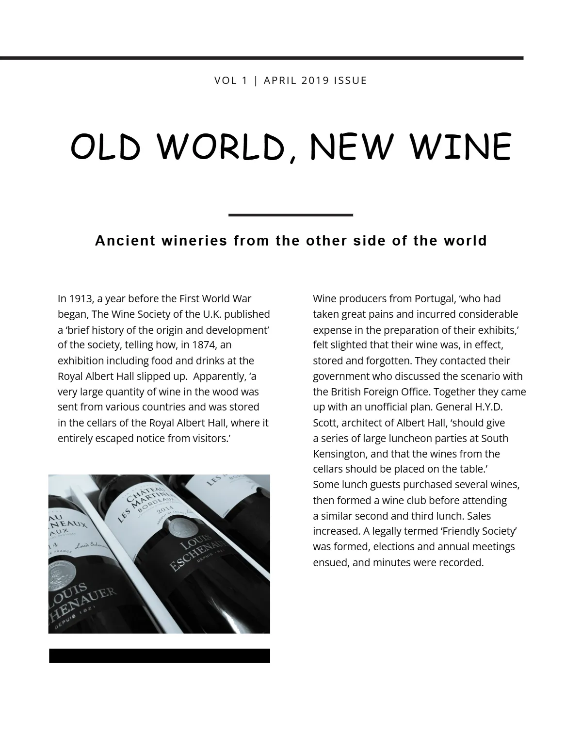 Free Minimalist Magazine Template to Edit Online