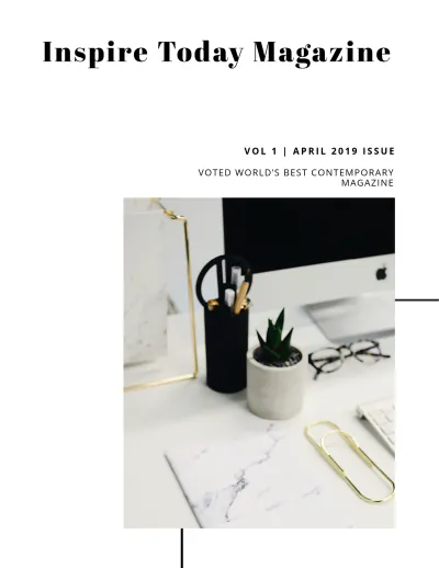 Free Minimalist Magazine Template to Edit Online
