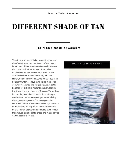 Free Minimalist Magazine Template to Edit Online