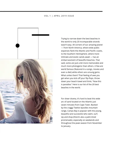 Free Minimalist Magazine Template to Edit Online