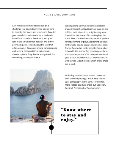Free Minimalist Magazine Template to Edit Online