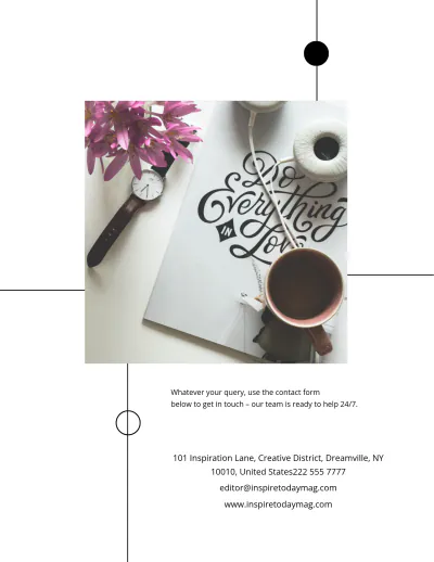 Free Minimalist Magazine Template to Edit Online