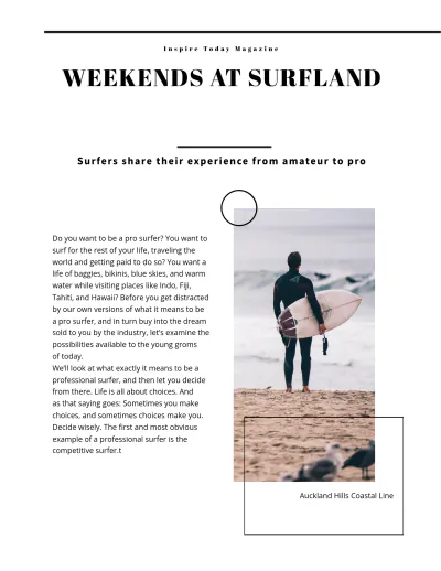 Free Minimalist Magazine Template to Edit Online