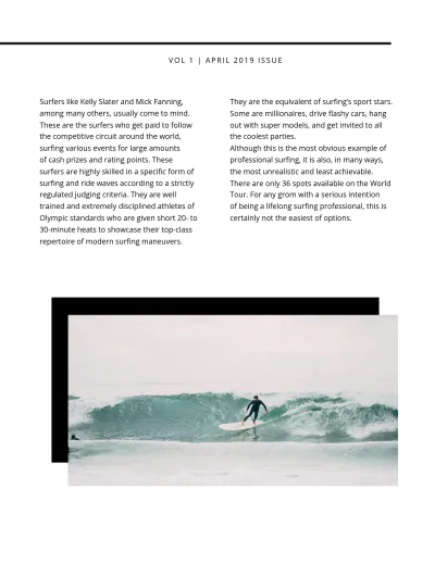 Free Minimalist Magazine Template to Edit Online