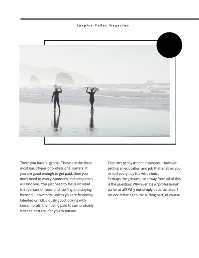 Free Minimalist Magazine Template to Edit Online