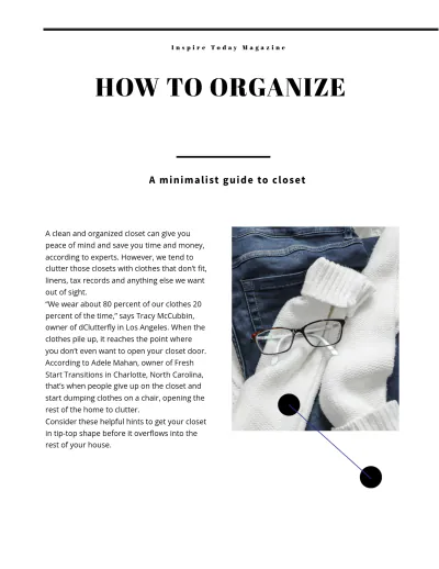 Free Minimalist Magazine Template to Edit Online
