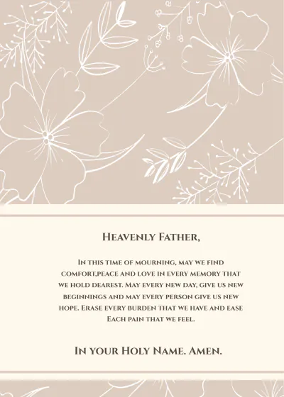 Free Folded Memorial Card Template to Edit Online