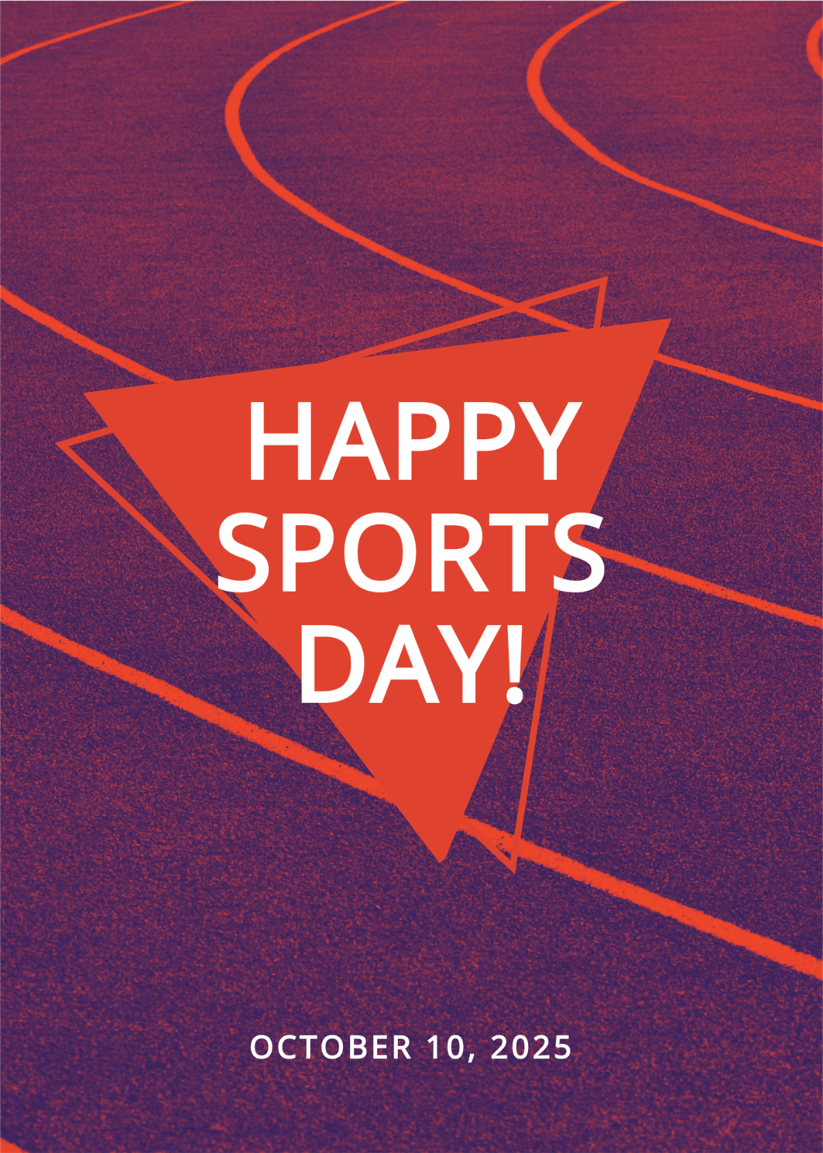 Sports Day Greeting Card Template