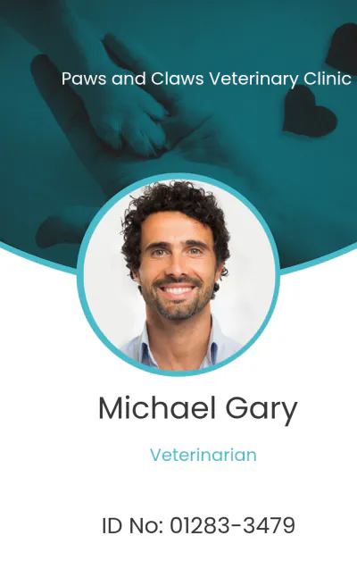 Free Veterinary ID Card Template to Edit Online