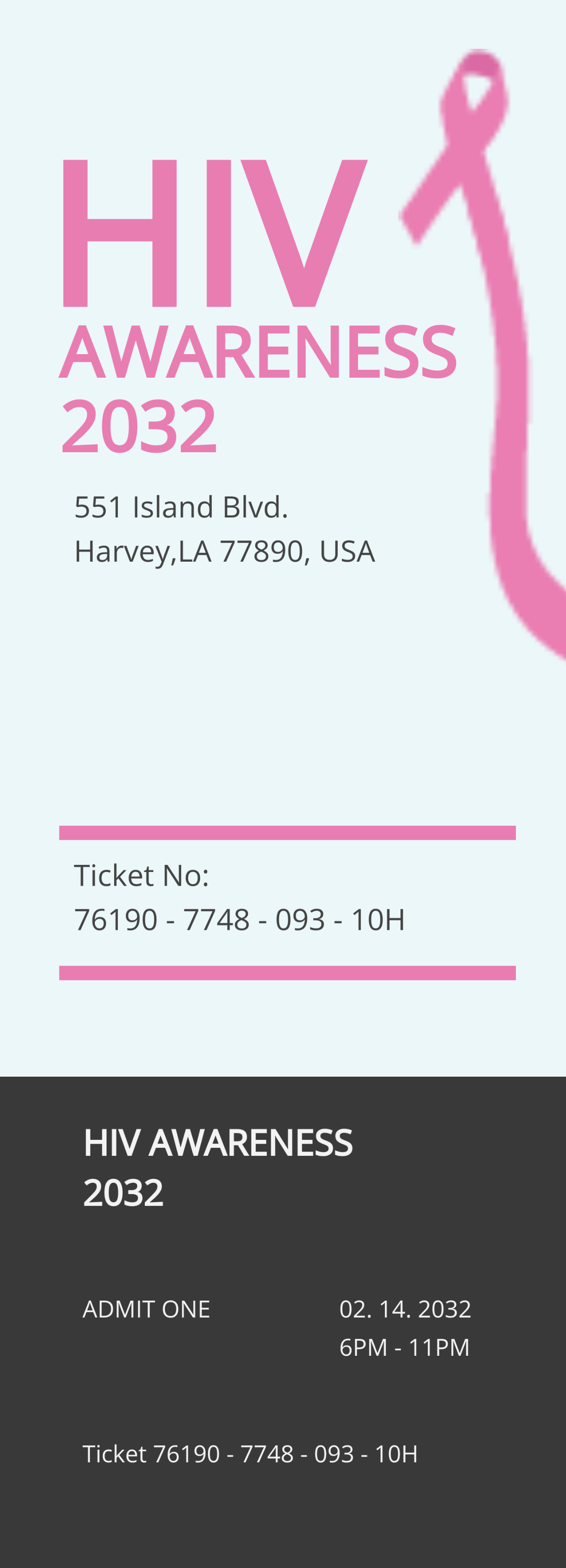 Event Admission Ticket Template