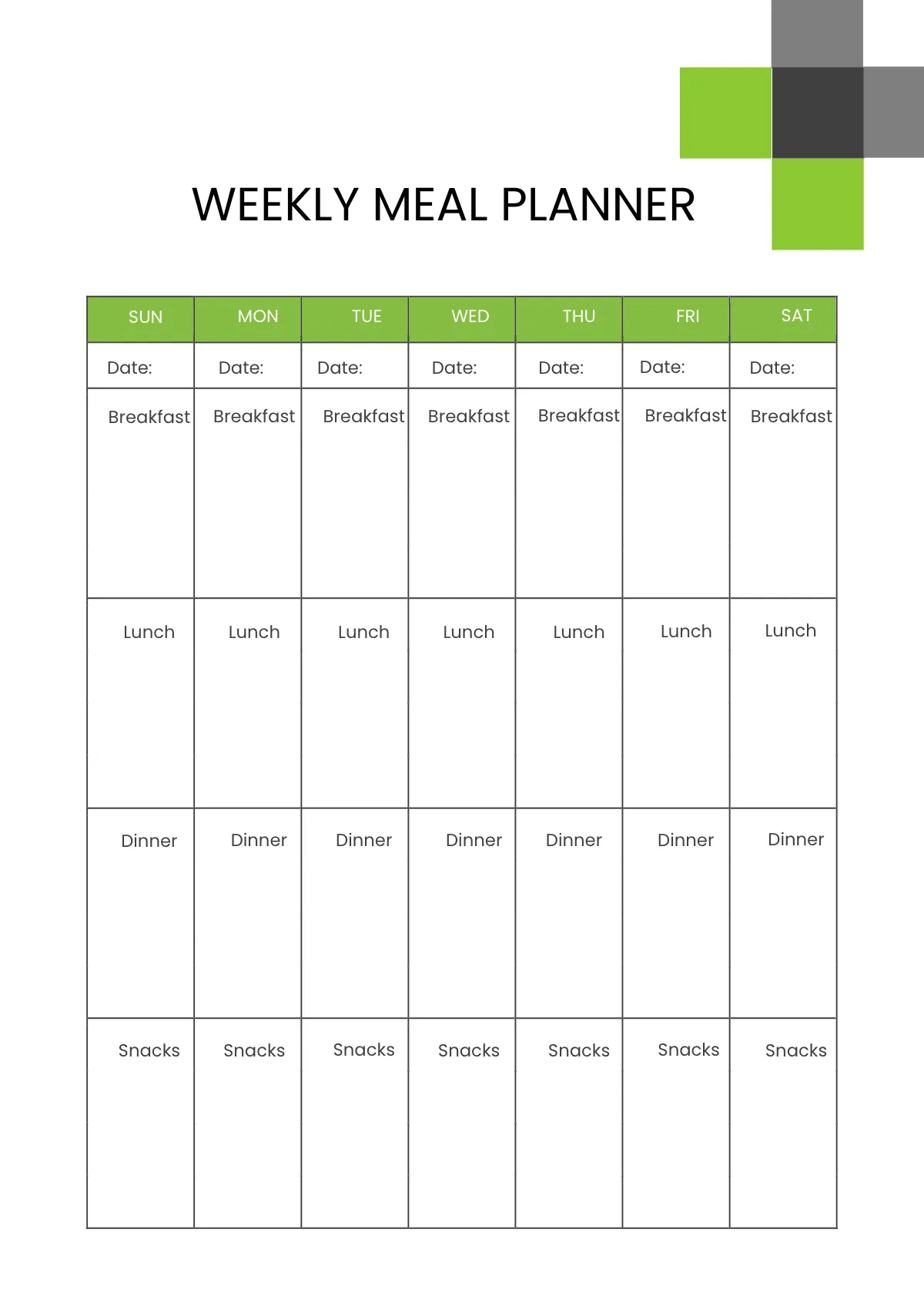 Free Basic Health Planner Template to Edit Online