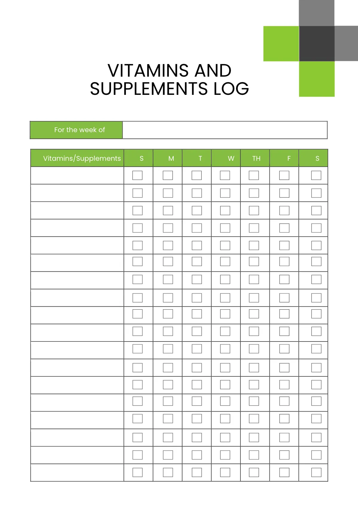 Free Basic Health Planner Template to Edit Online