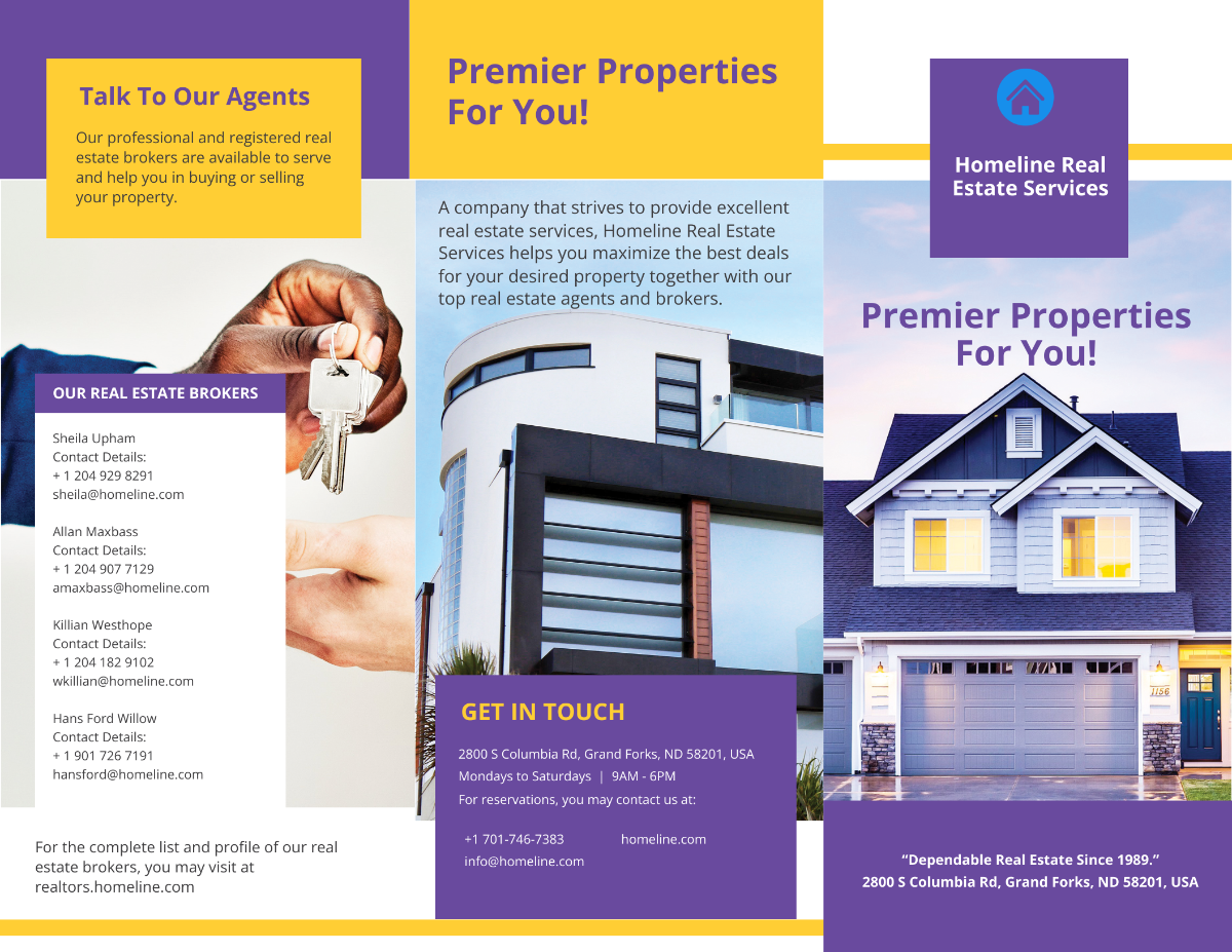 Real Estate Tri-Fold Brochure Template - Edit Online & Download