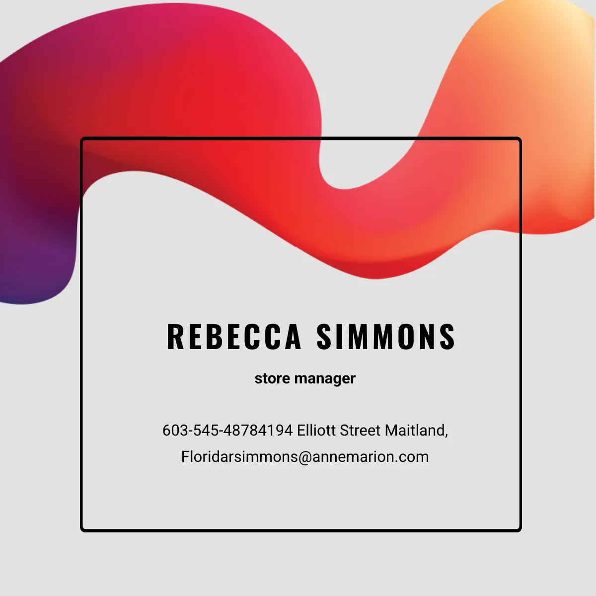 Free Modern Square Business Card Template to Edit Online