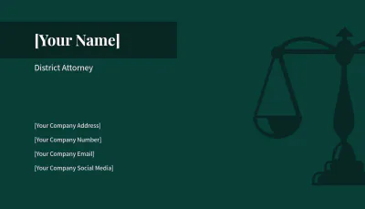 Free Law Business Card Template to Edit Online