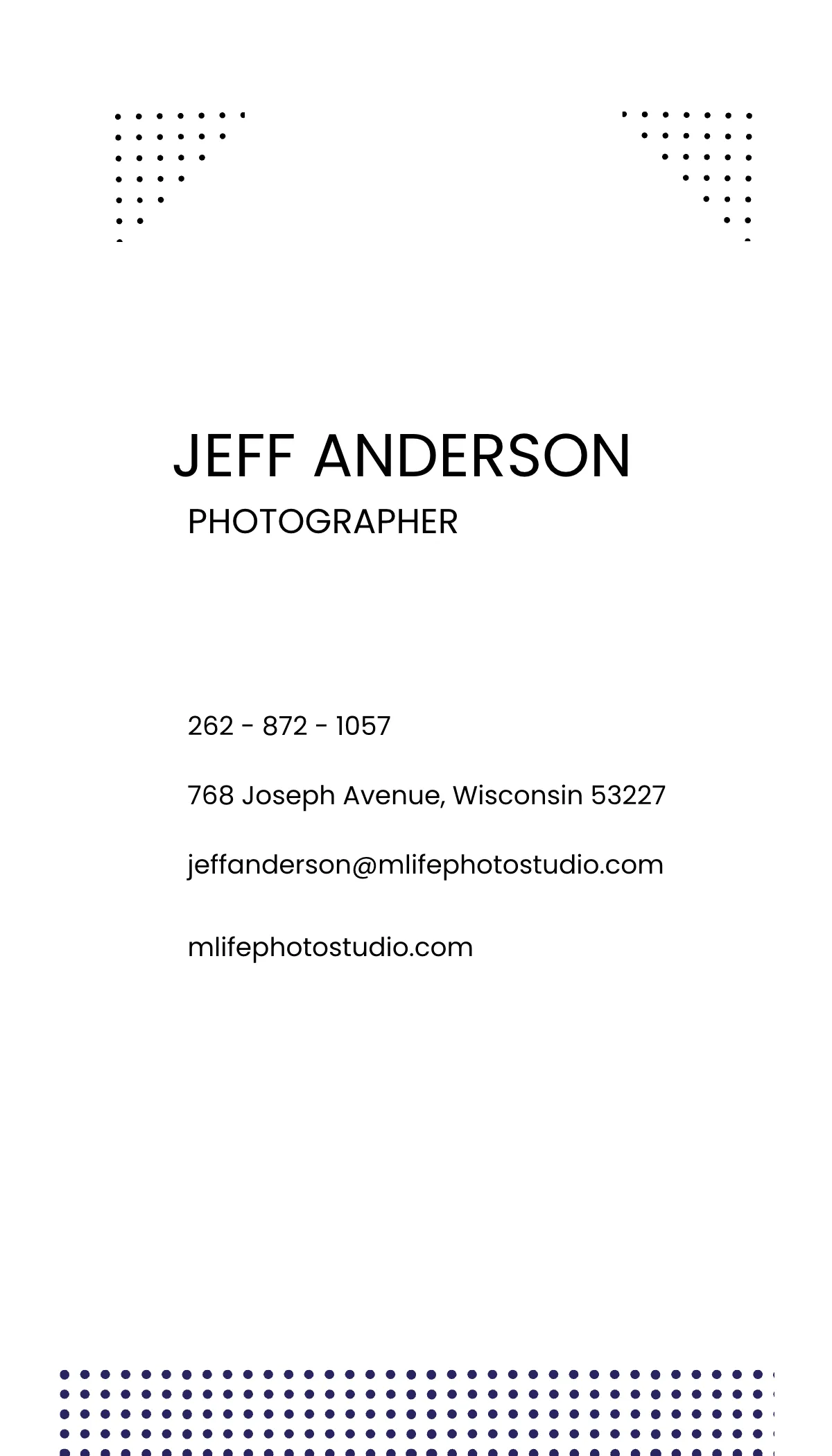 Free Photo Studio Business Card Template to Edit Online