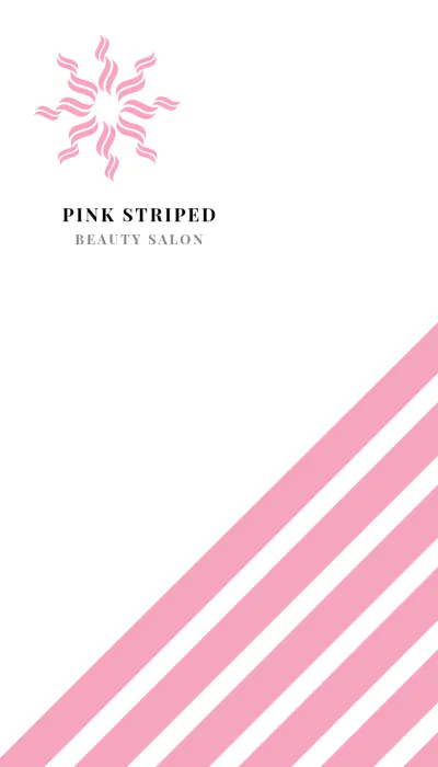 Free Pink Striped Business Card Template to Edit Online