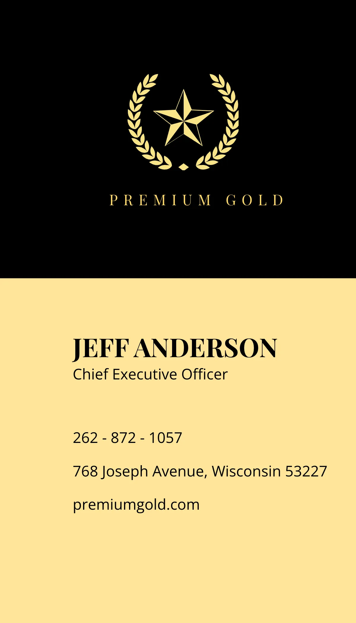 Free Premium Gold and Black Business Card Template to Edit Online