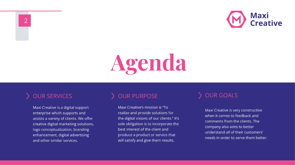 Free Creative Agency Presentation Template to Edit Online