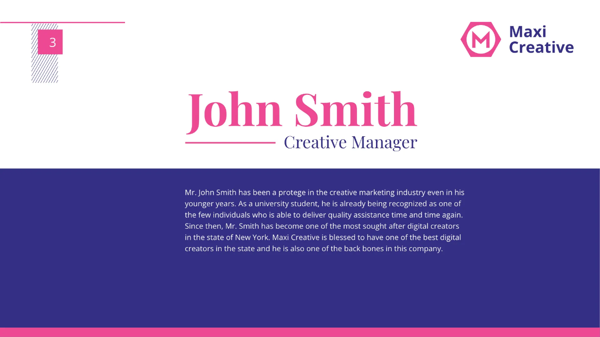 Free Creative Agency Presentation Template to Edit Online