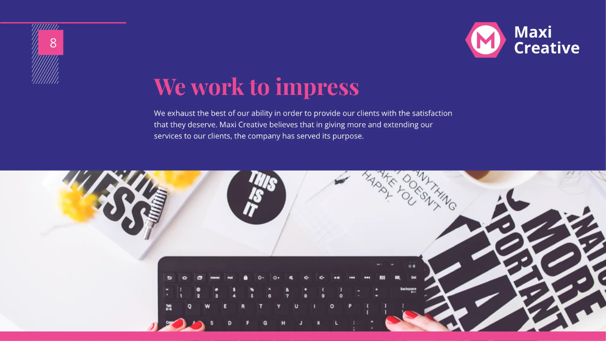 Free Creative Agency Presentation Template to Edit Online