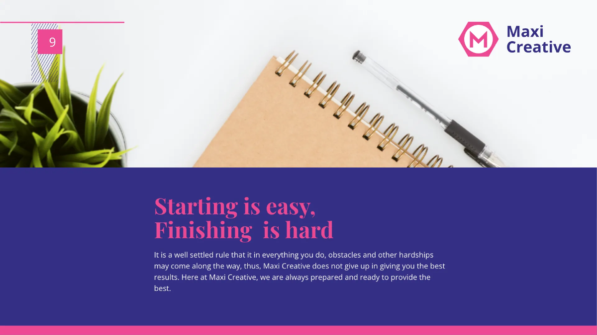 Free Creative Agency Presentation Template to Edit Online