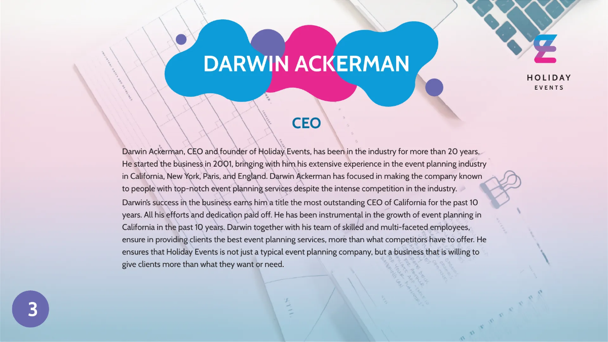 Free Event Planner Presentation Template to Edit Online