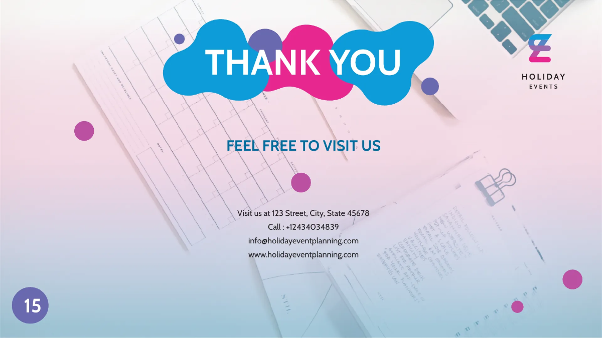 Free Event Planner Presentation Template to Edit Online