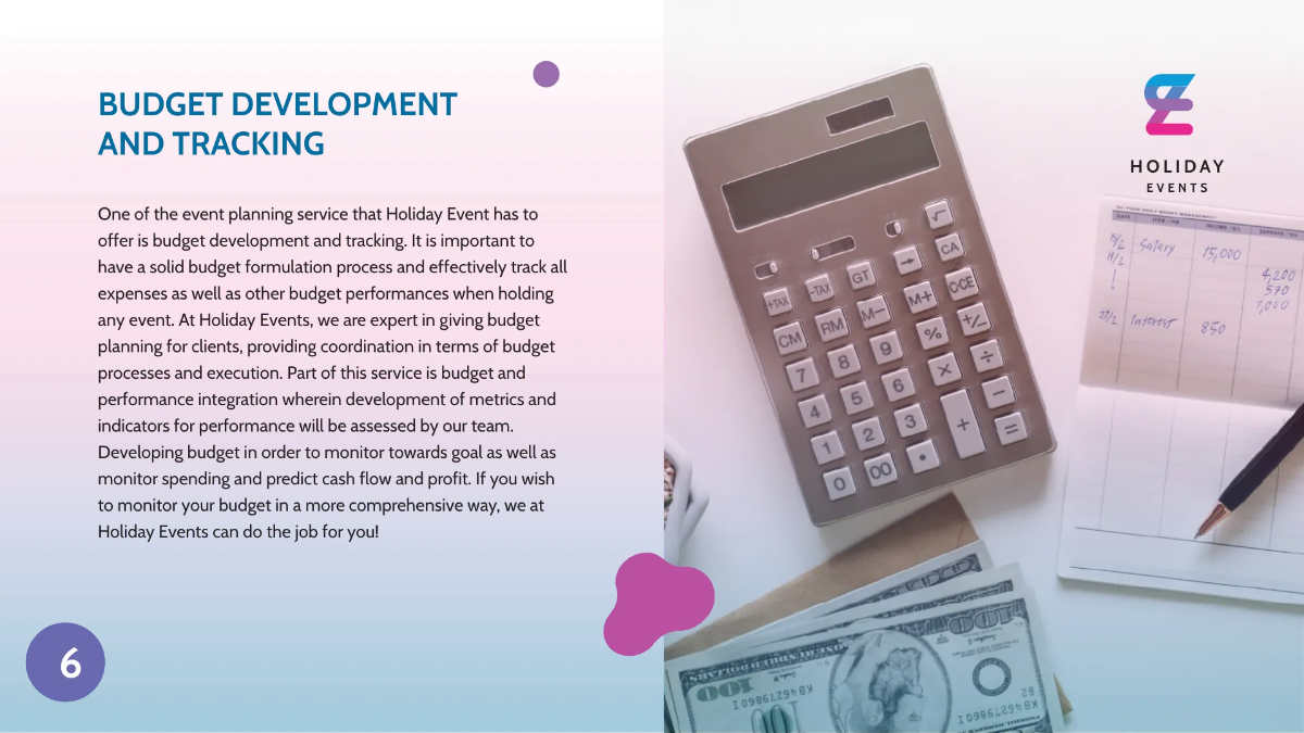 Free Event Planner Presentation Template to Edit Online