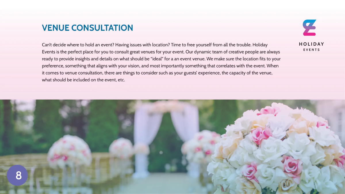 Free Event Planner Presentation Template to Edit Online