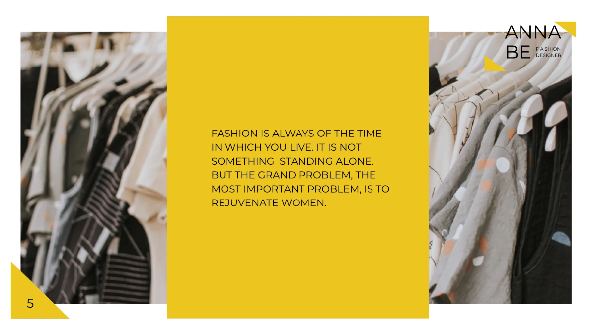 Free Fashion Designer Presentation Template to Edit Online