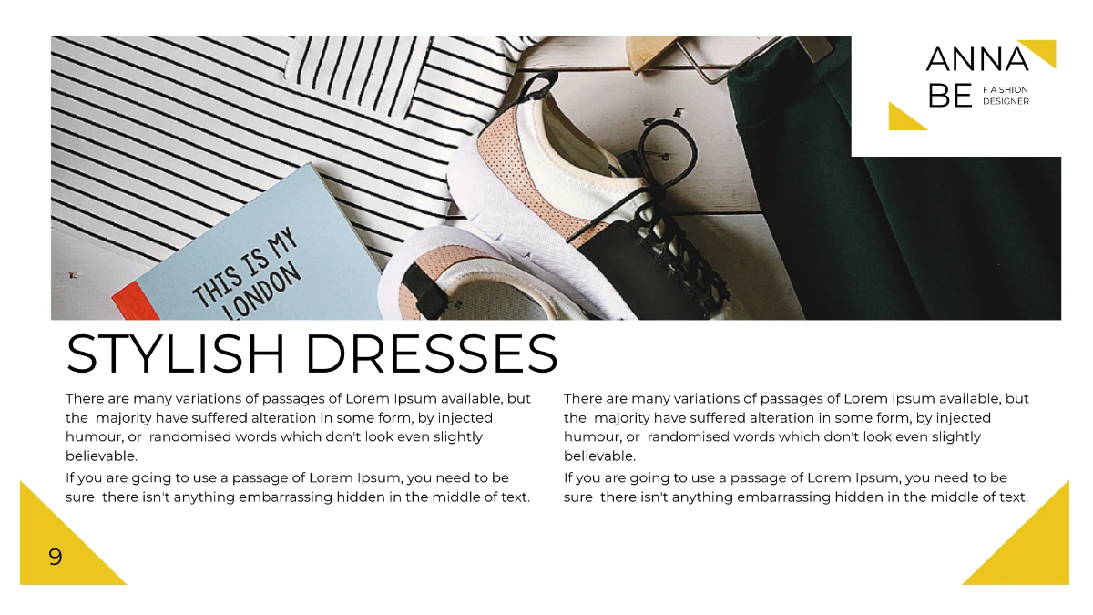 Free Fashion Designer Presentation Template to Edit Online