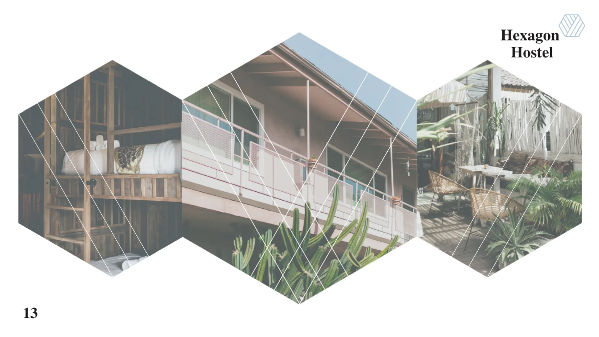 Free Hexagon Hostel Presentation Template to Edit Online