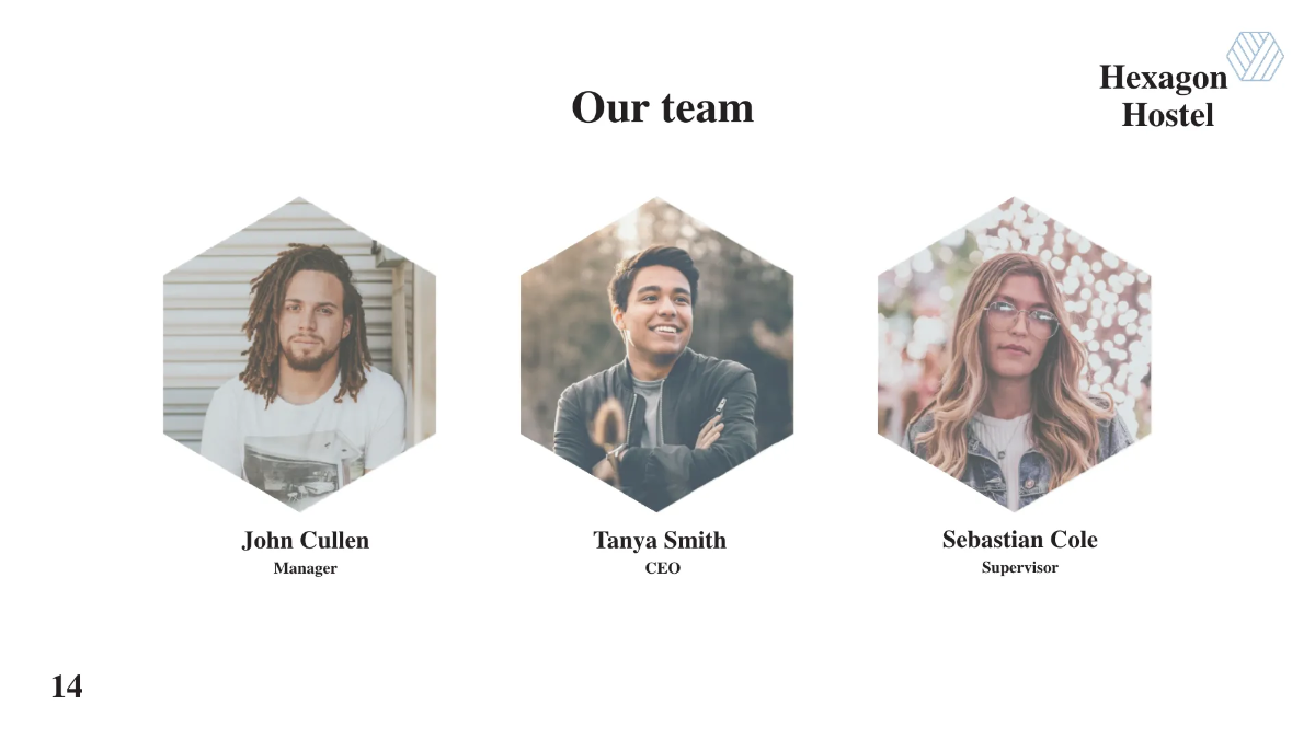 Free Hexagon Hostel Presentation Template to Edit Online