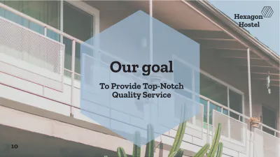 Free Hexagon Hostel Presentation Template to Edit Online