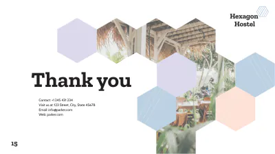 Free Hexagon Hostel Presentation Template to Edit Online